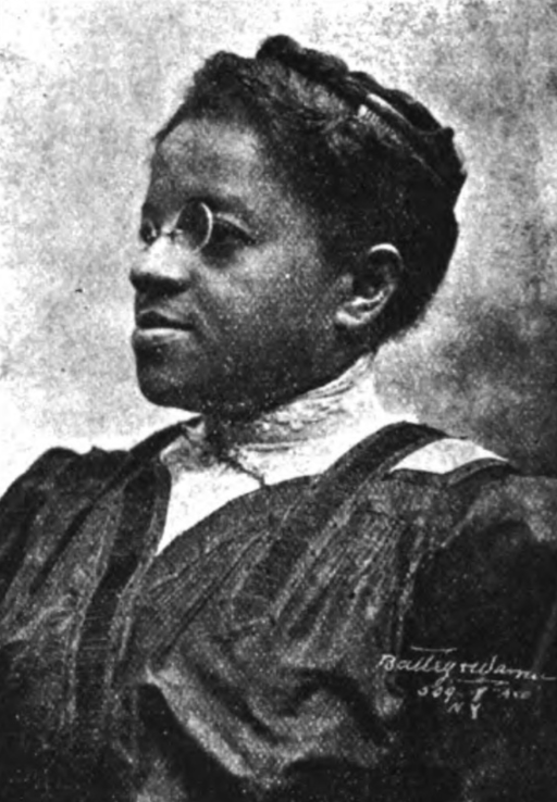 Woman in pose facing left